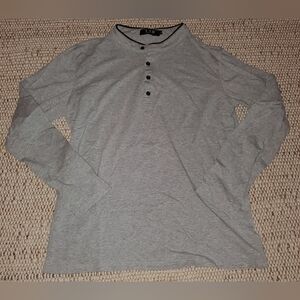 Men's Gray Long Sleeve Shirt
